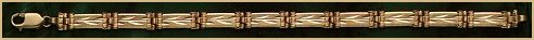 14K gold link bracelet for men or for women