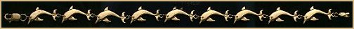 14K gold dolphin bracelet