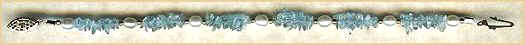 aquamarine bracelet with pearls 14K gold 