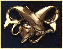 14K gold dolphin or porpoise omega slider