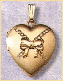 14K gold heart locket 