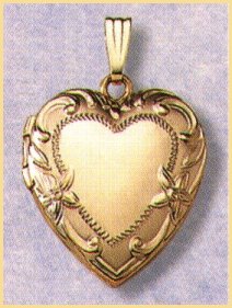 14K gold heart locket 