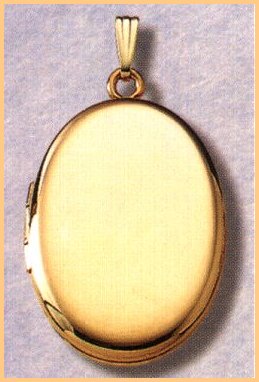 14K gold high polish smooth locket