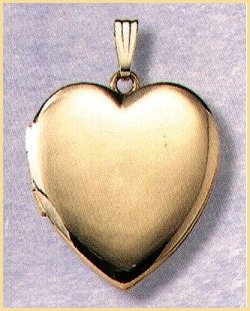 14K gold heart locket