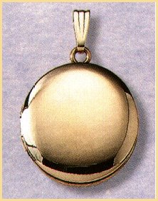 14K gold round locket