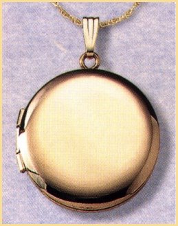 14K gold round locket