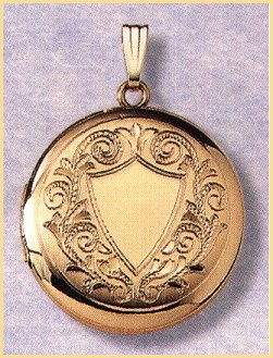 14K gold round locket