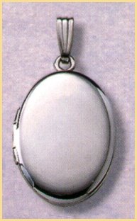 14K white gold locket