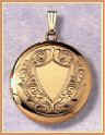 14K gold round locket