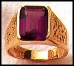 gold amethyst ring for man