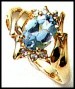 gold aquamarine ring