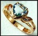 gold aquamarine ring