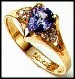 14k gold tanzanite ring for ladies