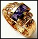 14k gold tanzanite ring for ladies