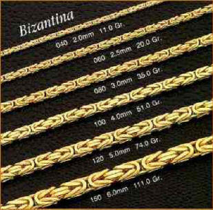14k gold bizantine chains